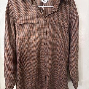 Plaid Button-Up Shirt